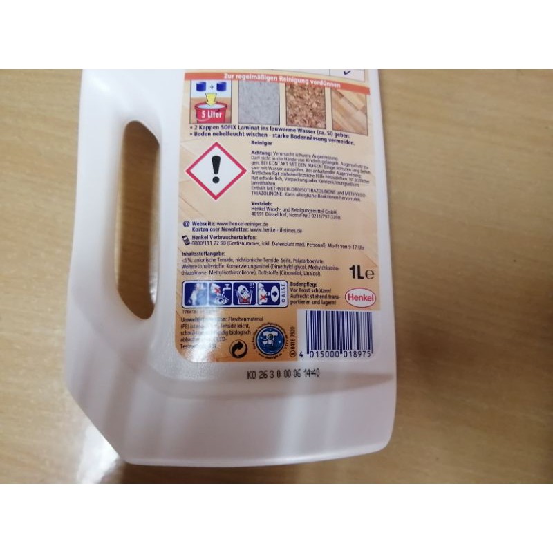 Nước lau sàn gỗ Sofix 1.2l nhập ĐỨC