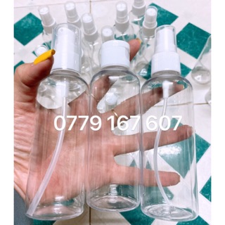 Chai nhựa PET chiết mỹ phẩm phun sương/xịt giọt/nắp bật/nắp nhọn 100ml