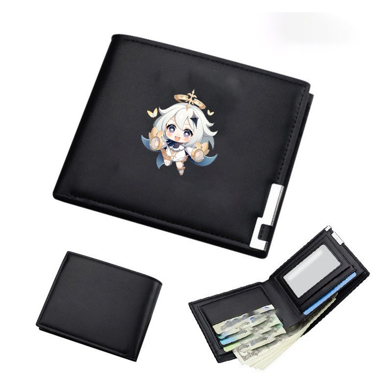 Ví da cầm tay nam nữ in hình NHÂN VẬT GENSHIN IMPACT thời trang cá tính anime chibi game M1