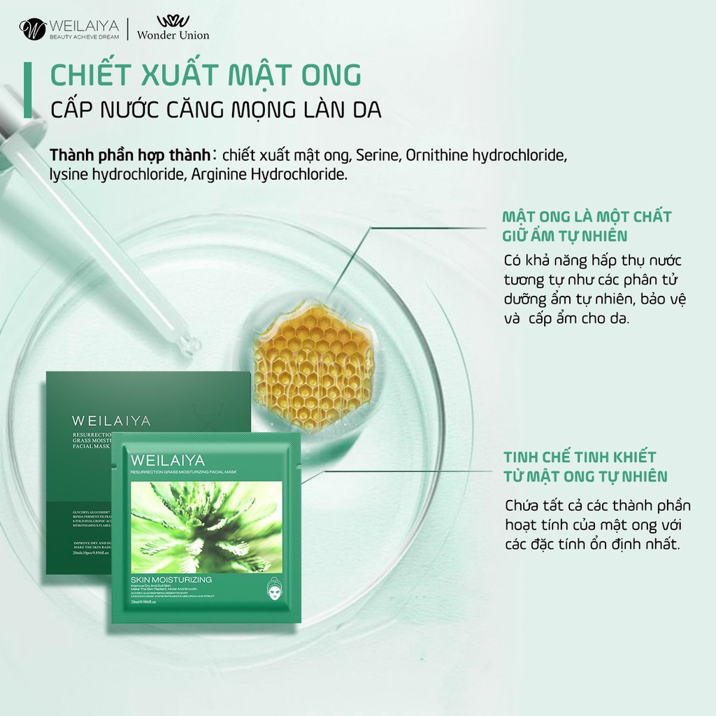 Mặt nạ Tái Sinh & Mặt nạ Trắng Da hộp 10 miếng Weilaiya