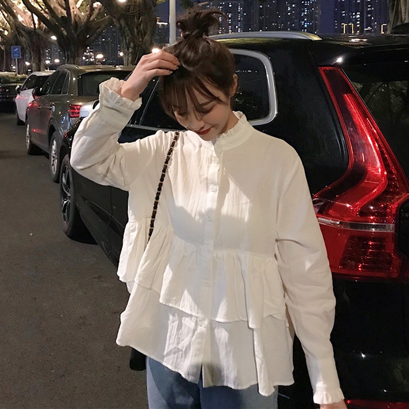 Áo sơ mi nữ tay dài babydoll Emilyshop