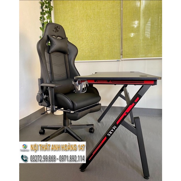 Bàn Gaming vân carbon chính hãng FDW bảo hành 24 tháng