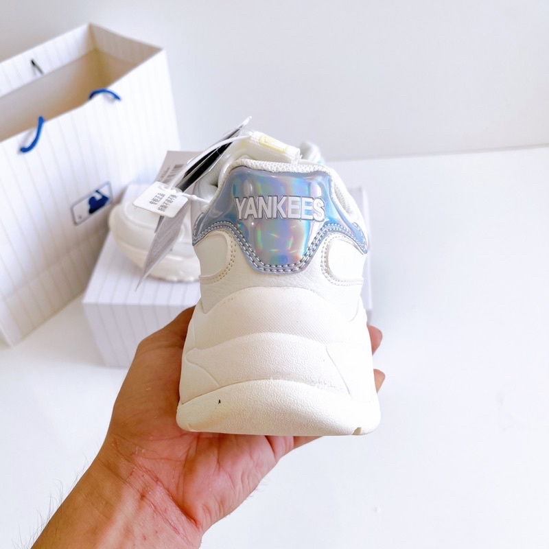 [Bản logo in 3D] Giày sneaker 𝗠𝗟𝗕 Tăng chiều cao 5cm - Bản Hologram Gót Xanh