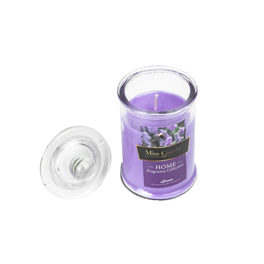 Nến thơm ly thủy tinh D6H11 Miss Candle MIC5678 Lavender (Hương oải hương)