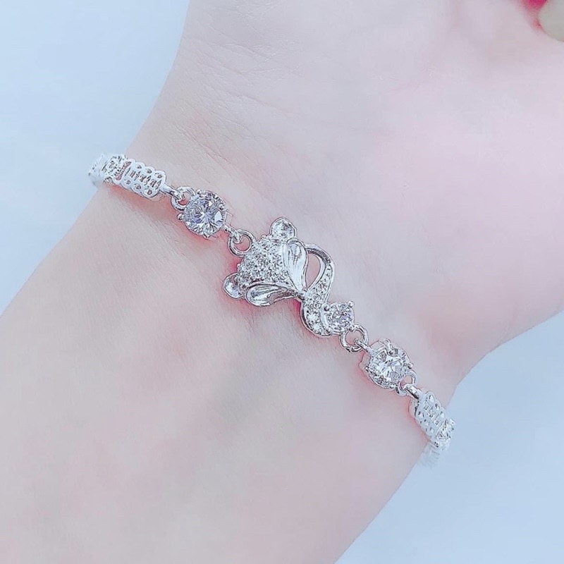 Lắc tay Hồ ly Bạc ta dày dặn , sáng bóng -  Vòng tay , lắc tay nữ Bạc ta - Vàng Bạc Khải Khải