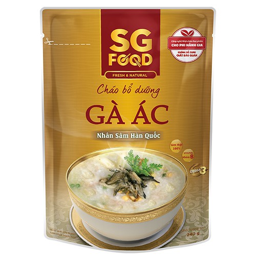 Cháo bổ dưỡng SG Food gà ác nhân sâm (240g)