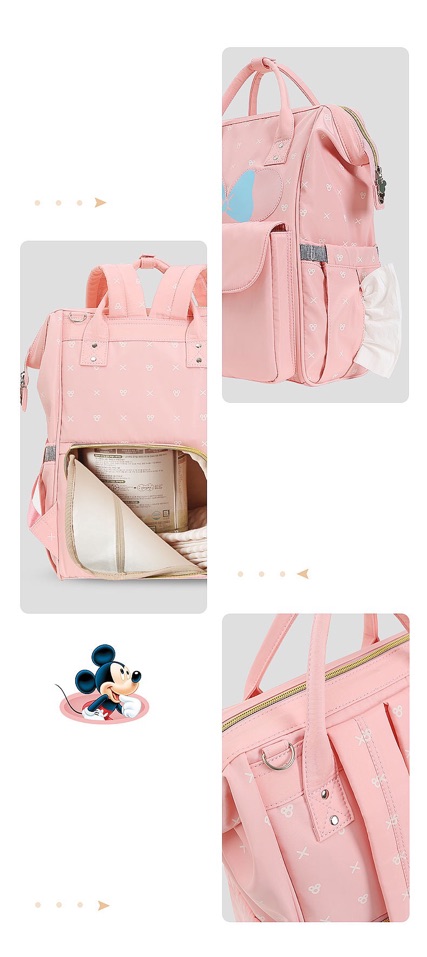 Túi đựng tã Disney cách nhiệt cao cấp M-PINK