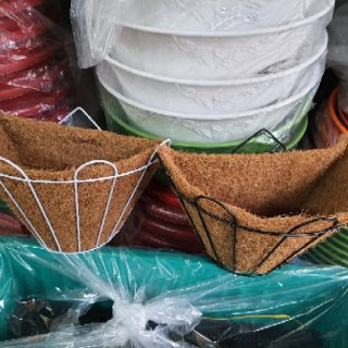 Chậu ốp tường sơ dừa size lớn 30cm