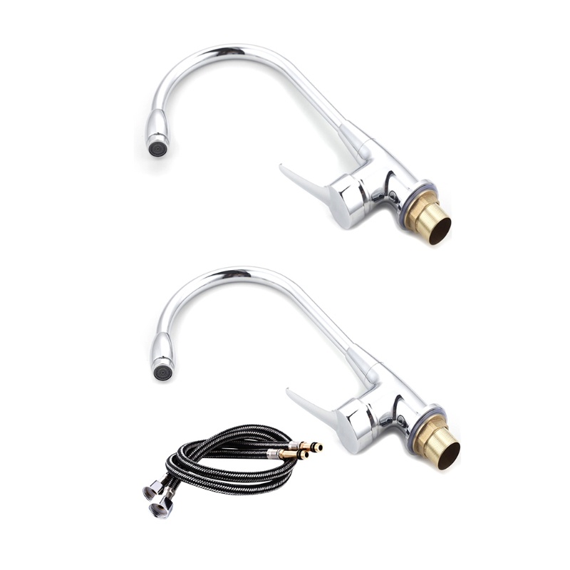 Vòi Nước Xoay 360 Độ Bằng Hợp Kim Mạ Crom Cho Bồn Rửa Chén