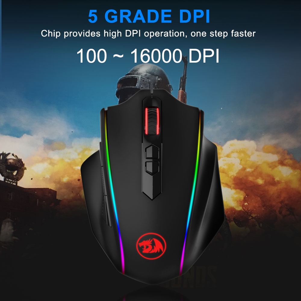 Chuột Chơi Game Không Dây Redragon Vampire Elite M686 RGB 16000 DPI 8 Nút Lập Trình Cho Game Thủ