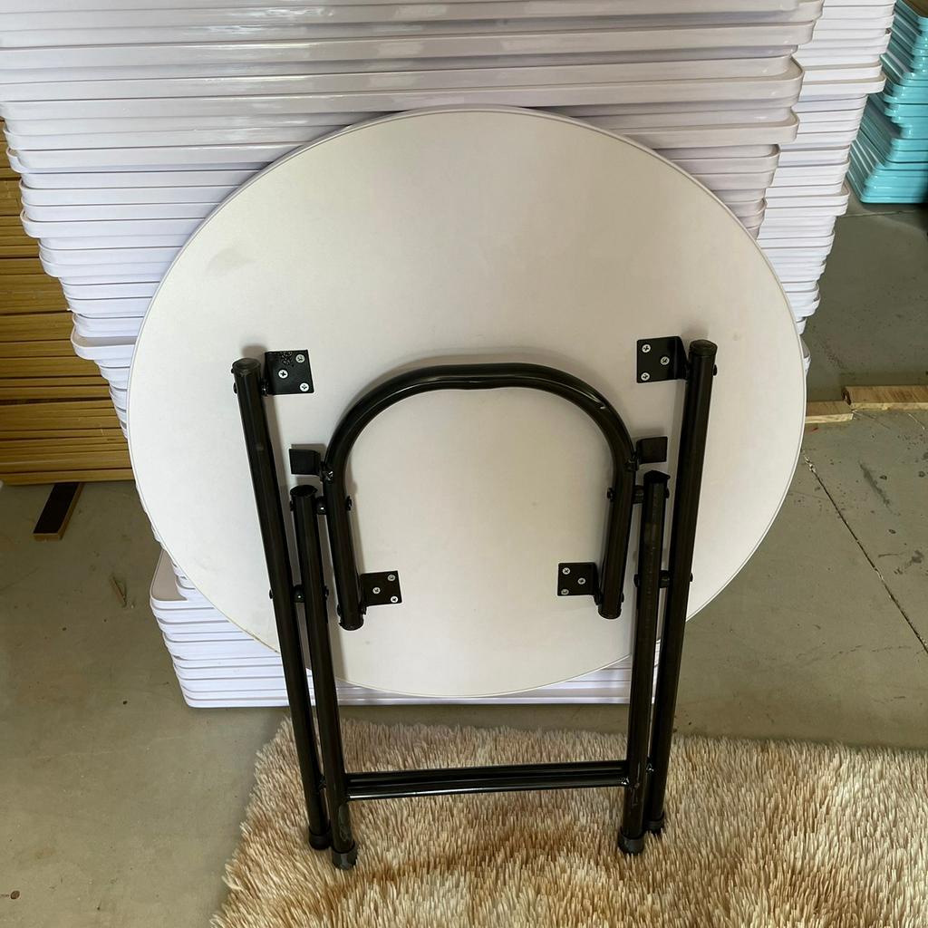 Bàn tròn gấp gọn chân sắt sơn tĩnh điện đường kính 60 cao 50 cm