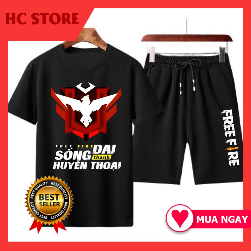 Bộ Quần Áo Free Fire Màu Đen Logo Rank Huyền Thoại Cực Chất Hot Trend 2022 độc đẹp giá rẻ