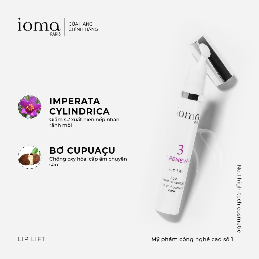 Dưỡng môi làm đầy và săn chắc như sử dụng Botox IOMA PARIS LIP LIFT 15ml