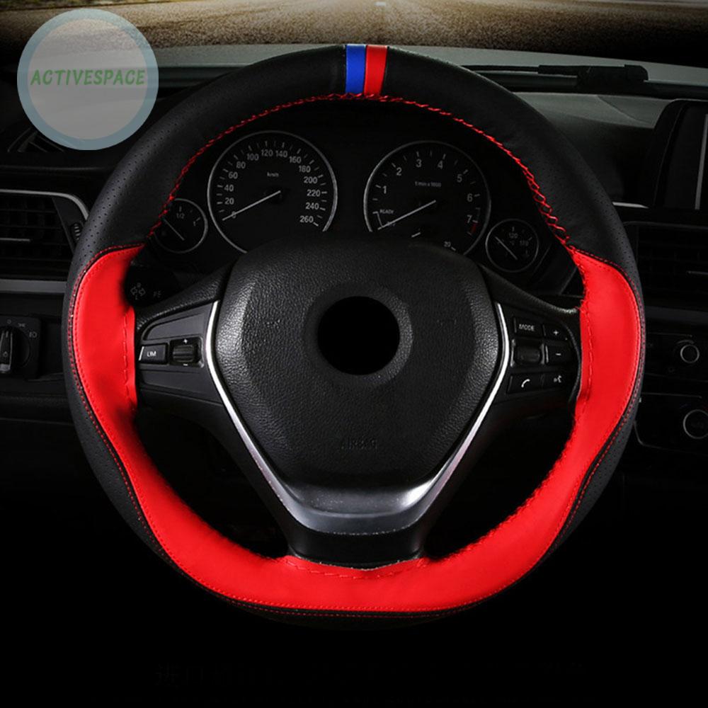 Vỏ bọc vô lăng bằng da 37-38cm 15&quot; DIY tiện dụng cho xe hơi