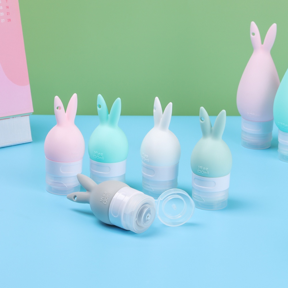 Chai Chiết Mỹ Phẩm Du Lịch Bằng Silicon Hình Hoạt Hình Dễ Thương Dung Tích 30ml / 50ml / 80ml