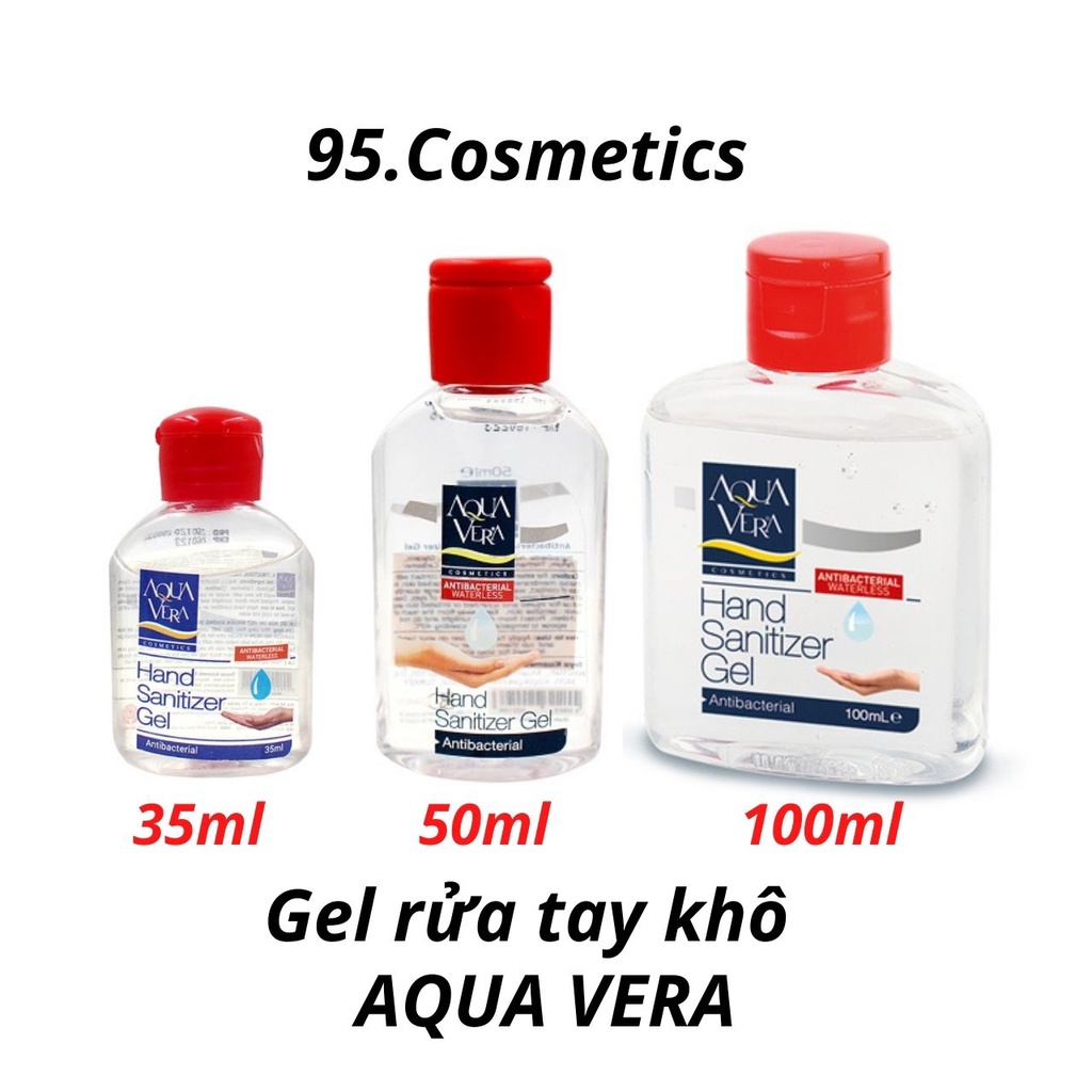 Gel Rửa Tay Khô Aqua Vera 35 + 50 + 100ml Diệt Khuẩn Nhỏ Gọn