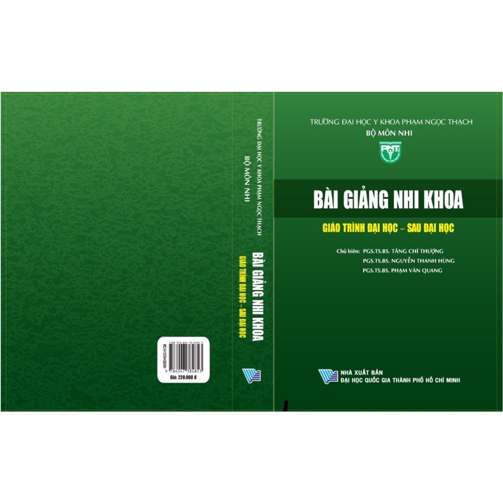 Sách Bài giảng Nhi khoa (sau Đh - ĐHY Phạm Ngọc Thạch)