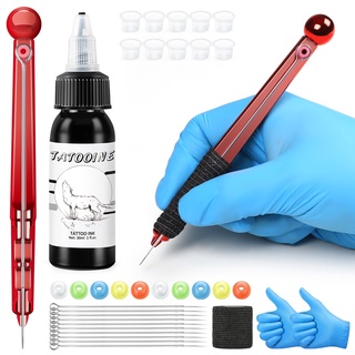 Máy Xăm Cầm Tay Màu Đen 30ml Kèm Mực Xăm Cơ Bản