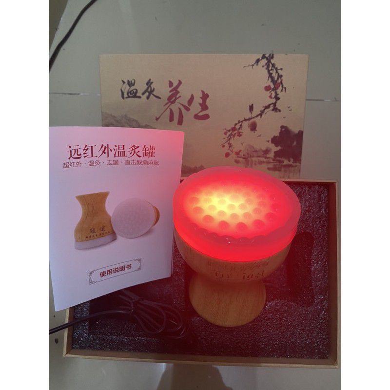 Cốc nhiệt hồng ngoại trị liệu đả thông kinh lạc.Cốc massage nhiệt hồng quang