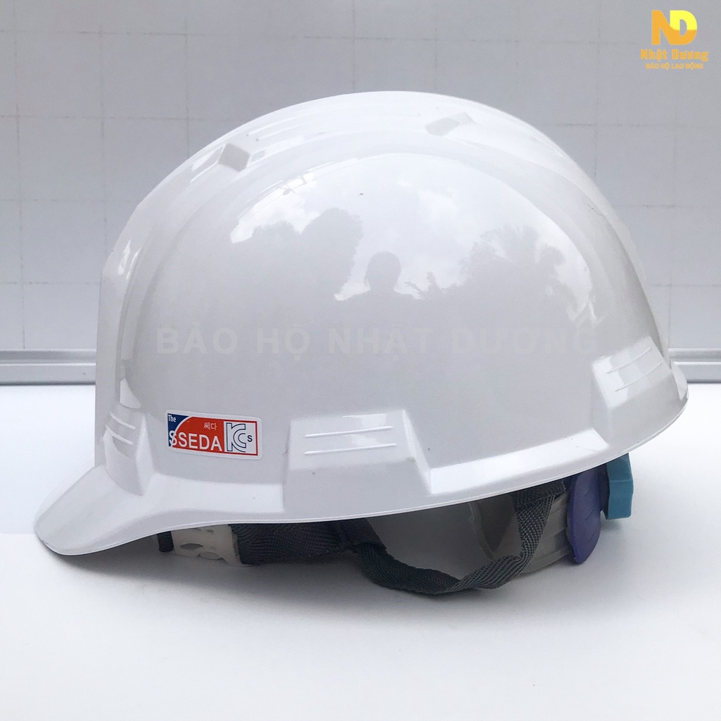Mũ bảo hộ lao động nút vặn lót xốp nhựa ABS HPS4, Nón bảo hộ công trình dùng trong lao động nhiều màu Nhật Dương