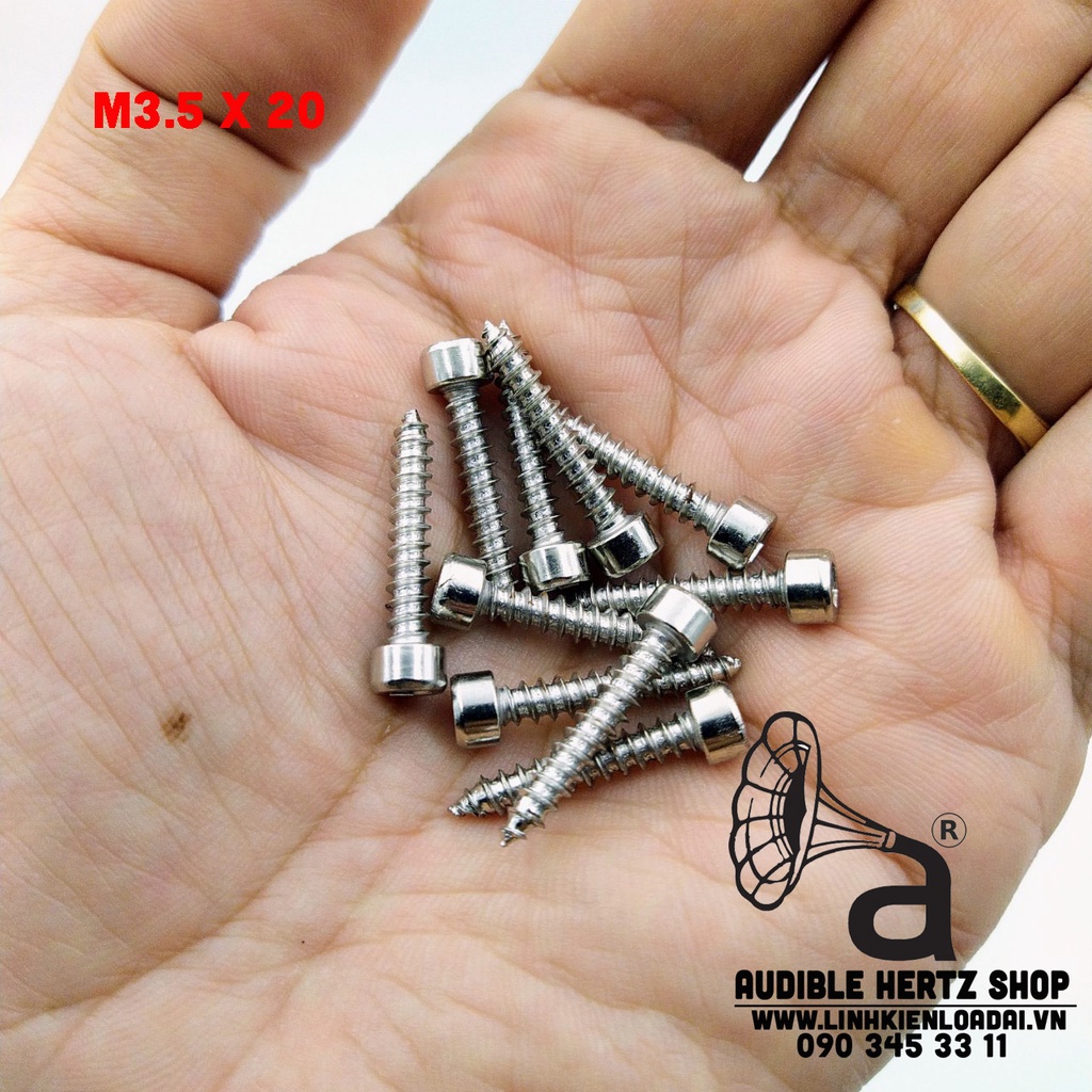 Vít gỗ, vít lục giác bắt loa mạ niken M2, M3, M3.5, M4, M5