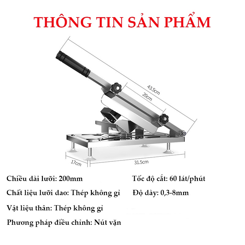 [SALE SỐC] DAO CẮT THỊT, THÁI THỊT BÒ, THỊT GÀ, MÁY CẮT LÁT ĐA NĂNG TIỆN DỤNG CHO GIA ĐÌNH - CTL2177