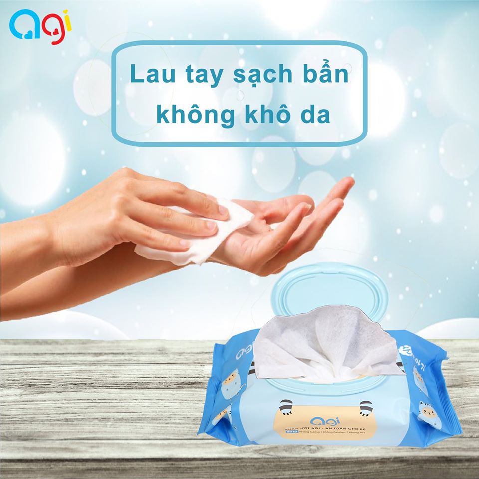KHĂN ƯỚT TRẺ EM HÀN QUỐC AGI LOẠI 80/100 TỜ