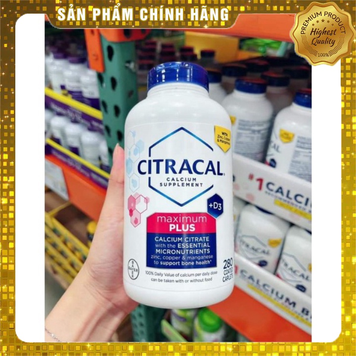 Viên uống bổ sung Canxi Citracal Maximum Calcium Citrate +D3 280 viên