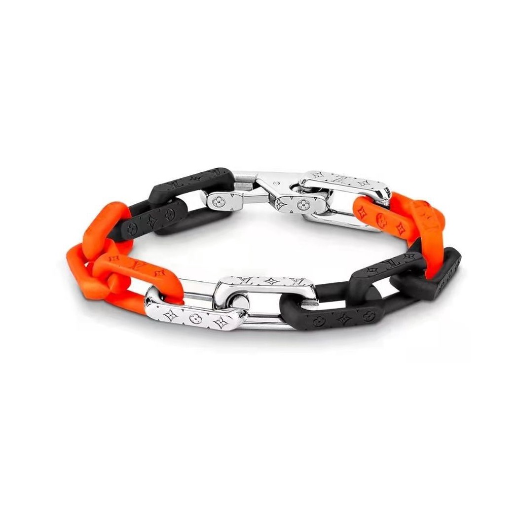 Hàng Có Sẵn Vòng Cổ Vòng Tay Chuỗi Xích Bằng Tre Màu Vàng Cam Phong Cách Cuban Hip Hop Cao Cấp Phiên Bản