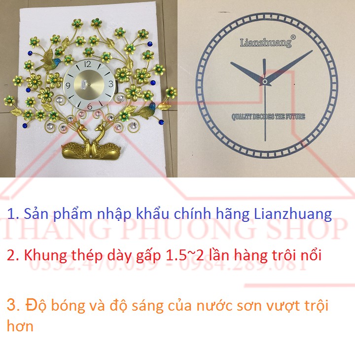 Đồng Hồ Trang Trí Lộc Xuân TP-059 (Tặng Máy Đồng Hồ Thay Thế)