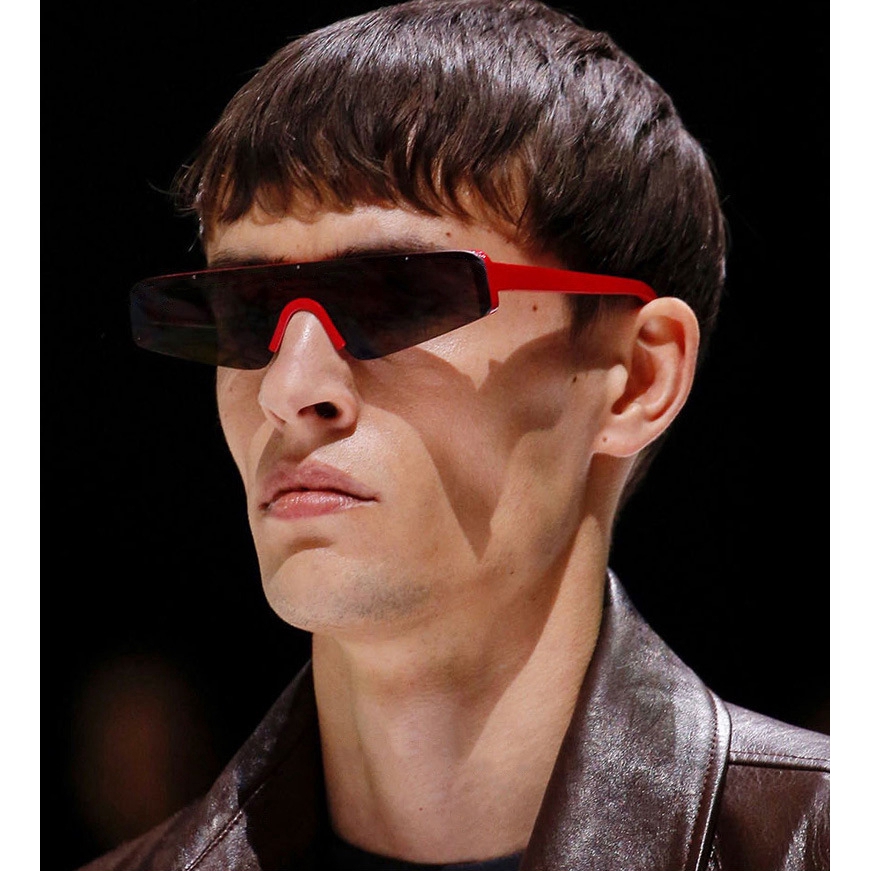 Western Style Rectangle Sunglasses Men Fashion Designer  Glasses Anti-UV400