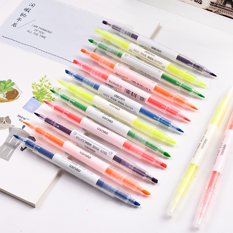 Bút Đánh Dấu Hai Đầu Màu Sắc Đa Dạng Cho Học Sinh