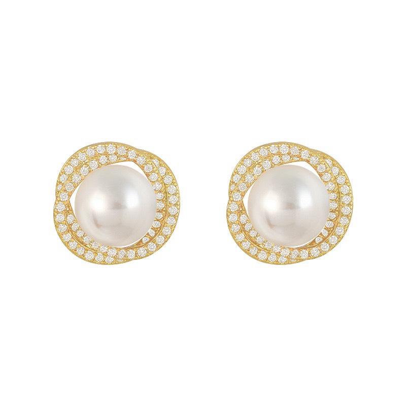 Bông Tai Đính Ngọc Nhân Tạo - PK0035