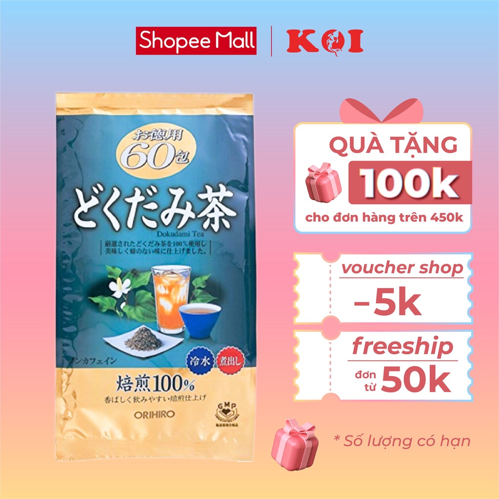 Trà diếp cá túi lọc thanh nhiệt giải độc Orihiro 60 gói