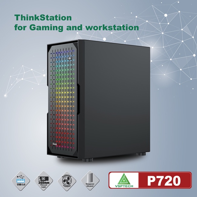 Vỏ Case máy tính VSPTECH ThinkStation P720 LED RGB (Full ATX)