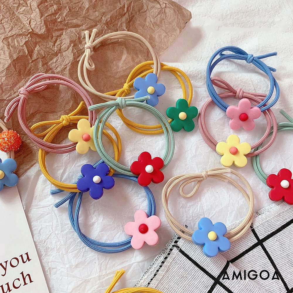 ✨✨Dây cột tóc màu sắc xinh xắn phong cách Hàn Quốc thời trang cho nữ Amigoa