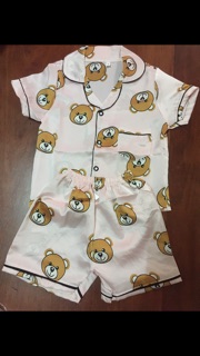 Pijama đùi thô lụa cho bé