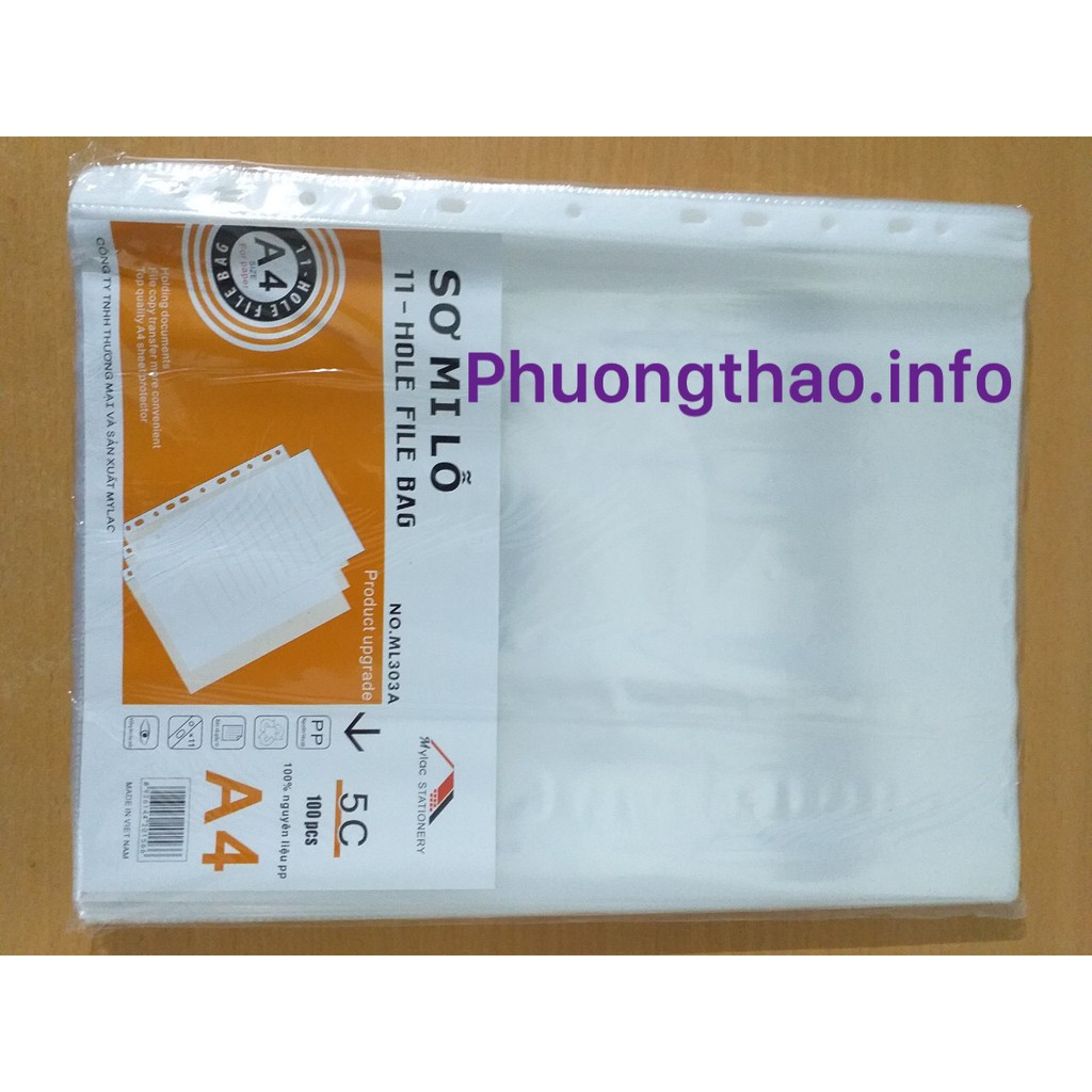 [Mã LIFEXANH03 giảm 10% đơn 500K] Túi Sơ mi lỗ, 11 lỗ xifu,4C,5C A4.