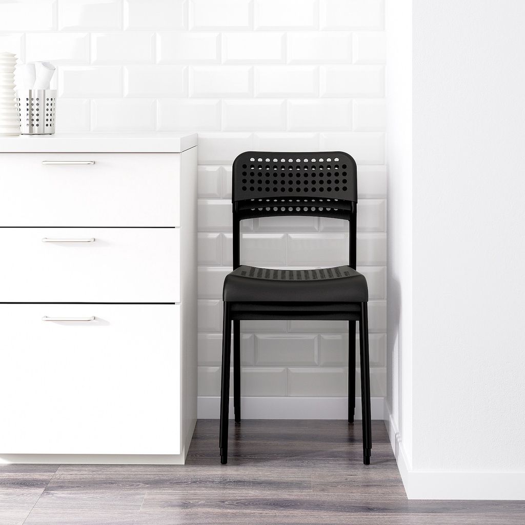 Ghế tựa lưng bàn ăn chân sắt Adde IKEA