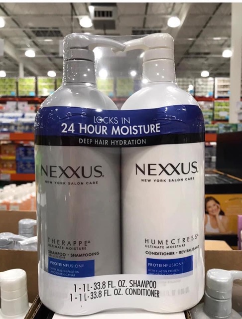 Bộ Dầu gội - dầu xả siêu dưỡng ẩm Nexxus Therappe Caviar Complex Shampoo tiêu chuẩn salon chuyên nghiệp 1000ml