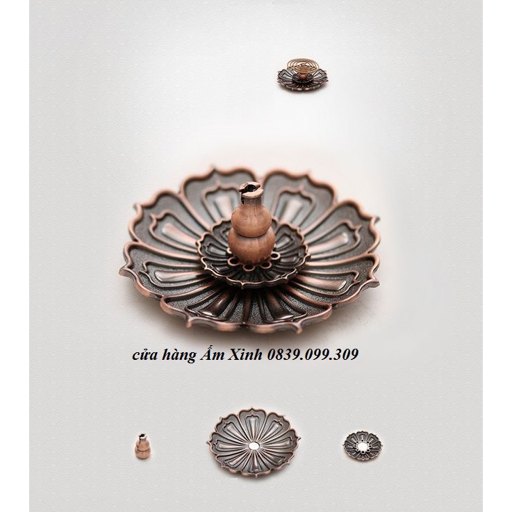 Bộ chân đế cắm các loại nhang bằng đồng