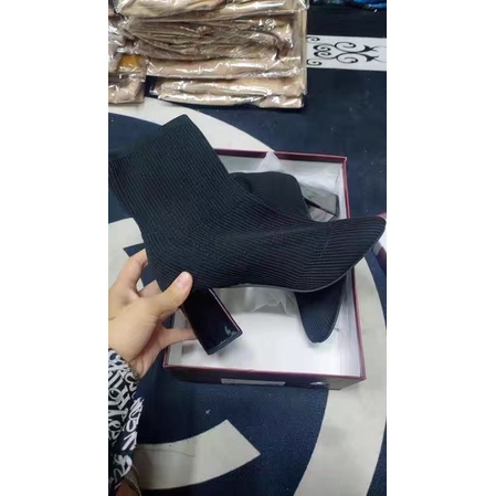 Boots len cổ cao - cổ bo chun