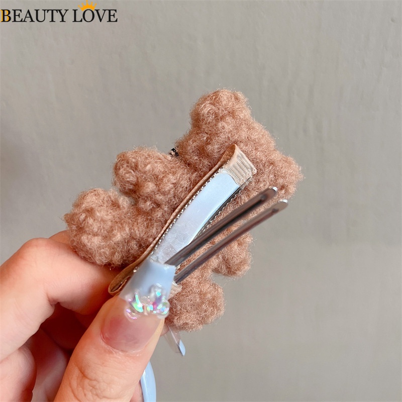 Kẹp Tóc Đuôi Ngựa Hình Gấu Bông Phong Cách Hàn Quốc Dễ Thương Ngọt Ngào Dành Cho Bạn Nữ 1 Cái
