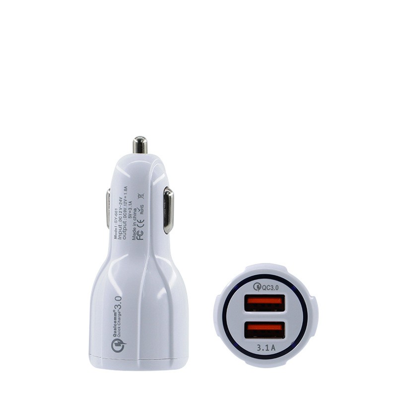 Tẩu sạc ô tô xe hơi hỗ trợ sạc nhanh Quick charge 3.0 2 cổng USB [HTE Quy Nhơn CN2]