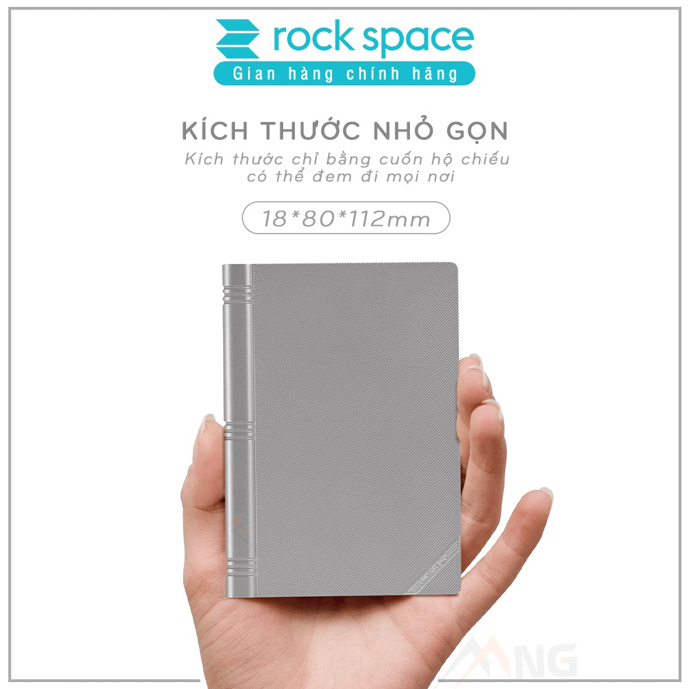 Pin sạc dự phòng WK Bene dung lượng 10.000 mAh hình quyển sách, sạc nhanh, dung lượng thực bảo hành 12 tháng