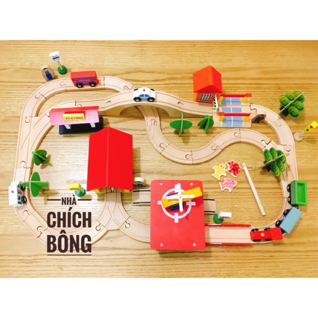 BỘ ĐƯỜNG RAY XE LỬA HÀN QUỐC - GỖ TN
