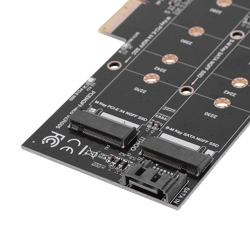 Thẻ Chuyển Đổi Pci-E 4x Sang Ngff Pcie Ssd B-Key + M-Key M.2 Ngff + Nvme Dual Giao Diện | BigBuy360 - bigbuy360.vn