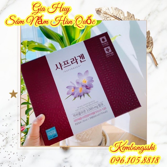 [HÀNG MỚI VỀ] Nước Uống Nhụy Hoa Nghệ Tây Saffron Collagen 3000mg 30 Chai