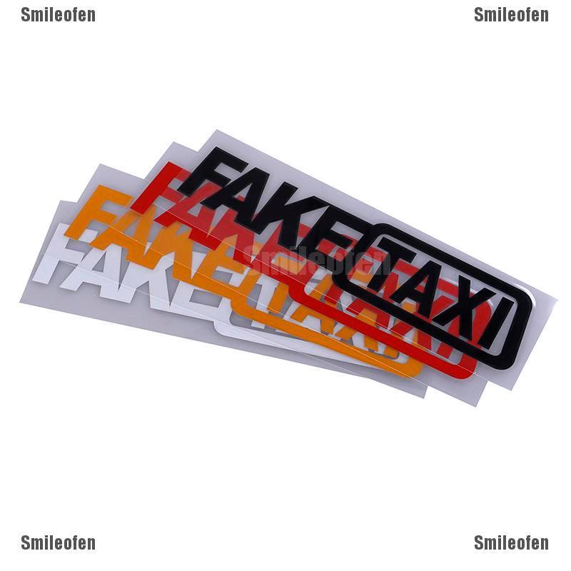 Bộ Sticker 1 &quot;FAKE TAXI&quot; Dán Trang Trí Xe Hơi