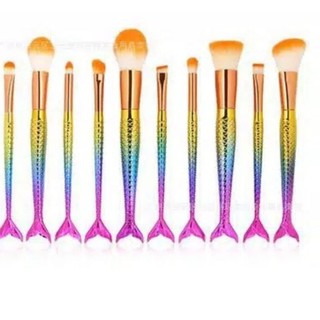 Set 10 Cọ Trang Điểm Cán Đuôi Cá